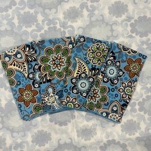 NEW Vera Bradley Napkins. Bali Blue.  Set of 4.